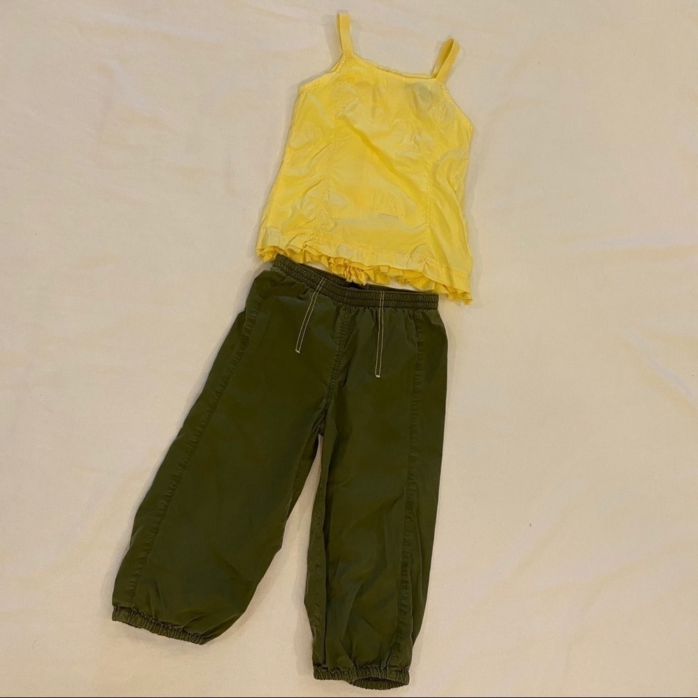 JEANBOURGET Girls Set Tank & Pants Size 4 Yrs